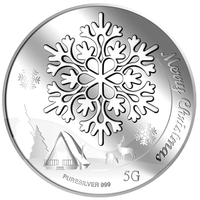 5g 2023 Snowflake Silver Medallion